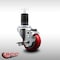 Service Caster 3.5'' SS Red Poly Swivel 1-5/8'' Expanding Stem Caster with Brake SCC-SSEX20S3514-PPUB-RED-TLB-158 - alternate 3